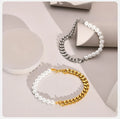 Bracelet Cubain x Perle (Argent)